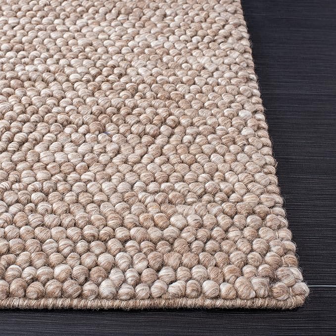 SAFAVIEH Natura Collection Runner Rug - 2'3" x 12', Brown, Handmade Wool Blend, Textured Design, Ideal for Hallway, Bedroom, Foyer (NAT620T)