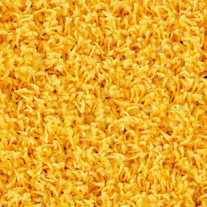 Unique Loom Solid Shag Collection Area Rug (7' 10" x 10' Oval, Tuscan Sun Yellow)