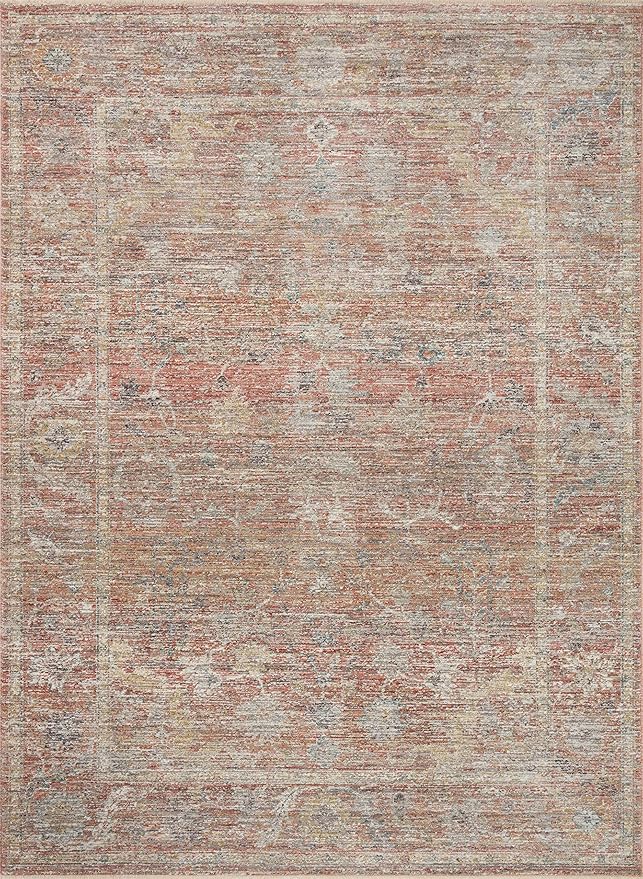Loloi Magnolia Home by Joanna Gaines Millie Collection MIE-04 Sunset/Multi 2'-7" x 8'-0", .25" Pile Height, Runner Rug
