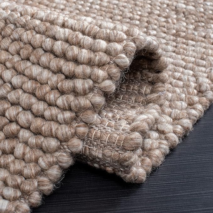 SAFAVIEH Area Rug 9x12 - Natura Collection - Large - Handmade Wool Blend, Textured Design, Ideal for Living Room, Bedroom, Dining Space (NAT620T)