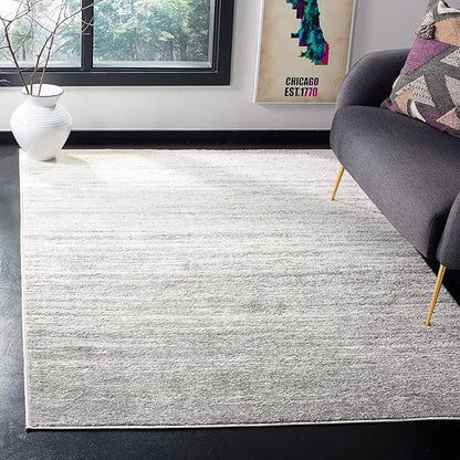 SAFAVIEH Area Rug 4x6 - Adirondack Collection - Ivory & Silver, Modern Ombre Design, Non Shedding & Easy to Clean, Ideal for Living Room, Bedroom, Office, Dining Space (ADR113B)