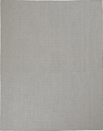 Nourison Home Courtyard Ivory Charcoal 8' x 10' Area Rug - Easy Clean, Non Shedding, Bed Room, Living Room, Dining Room, Kitchen (8' x 10')