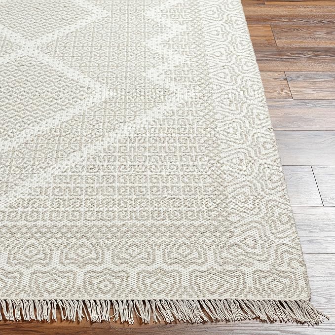 Mark&Day Wool Rugs, 6x9 Nishnabotny Cottage Medium Beige Area Rug, Beige Carpet for Living Room, Bedroom or Kitchen (6' x 9')