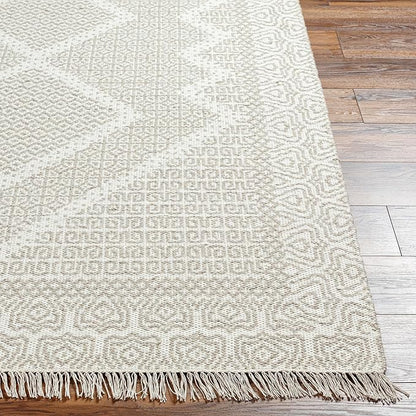Mark&Day Wool Rugs, 2x8 Nishnabotny Cottage Medium Beige Runner Area Rug, Beige Carpet for Hallway, Kitchen, Bedroom or Living Room (2'6" x 8' Runner)
