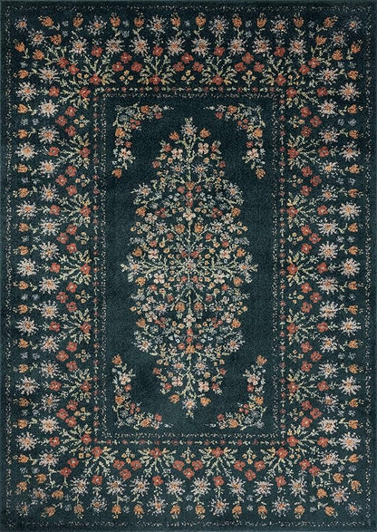 Loloi Rifle Paper Co. Laurel Collection LAU-02 Navy 2'-8" x 10' Runner Rug