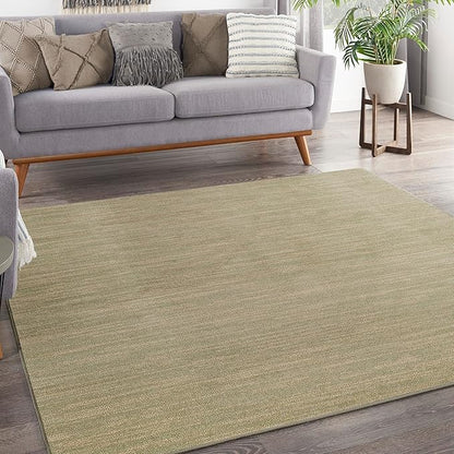 Nourison Home Nourison Essentials Green Gold 7' x Square Area Rug - Easy Clean, Non Shedding, Bed Room, Living Room, Dining Room, Kitchen (7' x Square)