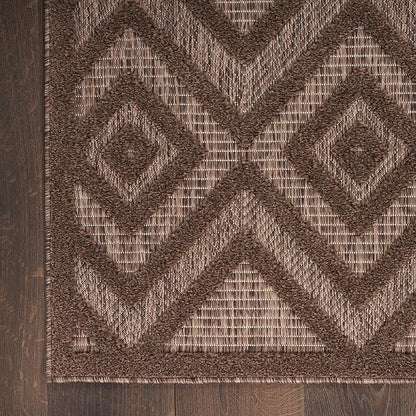 Nourison Home Versatile Brown 2' x 4' Area Rug - Easy Clean, Non Shedding, Bed Room, Living Room, Dining Room, Kitchen (2' x 4')