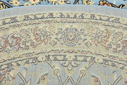 Unique Loom Sialk Hill Collection Area Rug - Washington (7' 10" Round Light Blue/Navy Blue)
