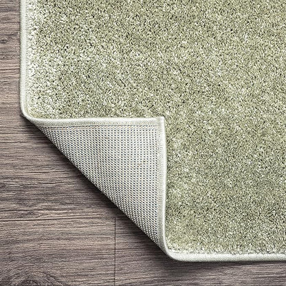 JONATHAN Y Haze Solid Low-Pile Green Indoor Area Rug 9x12, Coastal,Bohemian,Minimalist,Classic, Easy-Cleaning for Living Room,Bedroom,Kitchen,Pet Friendly,Non-Shedding (SEU100O-9)