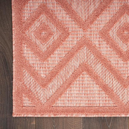Nourison Home Versatile Coral Orange 7' x 10' Area Rug - Easy Clean, Non Shedding, Bed Room, Living Room, Dining Room, Kitchen (7' x 10')