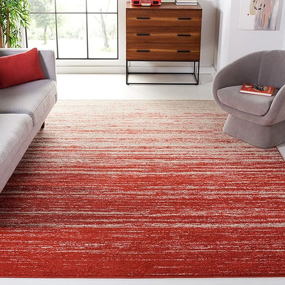 SAFAVIEH Area Rug 9x12 - Adirondack Collection - Large - Orange & Grey, Modern Ombre Design, Non Shedding & Easy to Clean, Ideal for Living Room, Bedroom, Office, Dining Space (ADR113P)