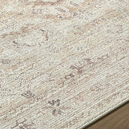 Hauteloom Nakia Living Room, Bedroom Area Rug - Traditional - Beige, Taupe, Ivory - 9'1" x 12'