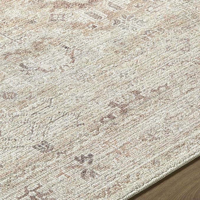 Hauteloom Nakia Living Room, Bedroom Area Rug - Traditional - Beige, Taupe, Ivory - 3'10" x 5'7"