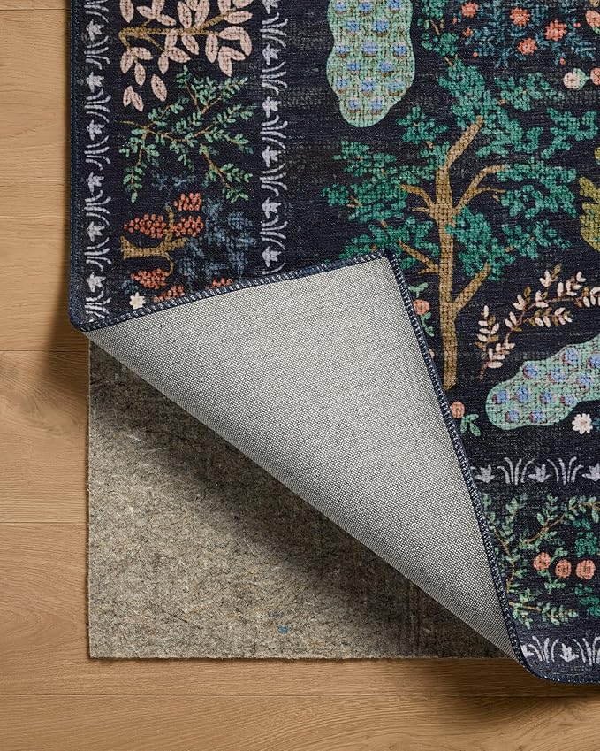 Loloi Rifle Paper Co. Canopy Collection CNP-05 Charcoal 6'-0" x 9'-0" Area Rug