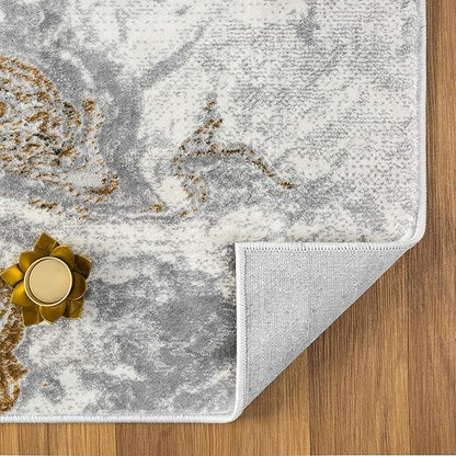 LUXE WEAVERS Marble Swirl Abstract Area Rug, Green 2x3