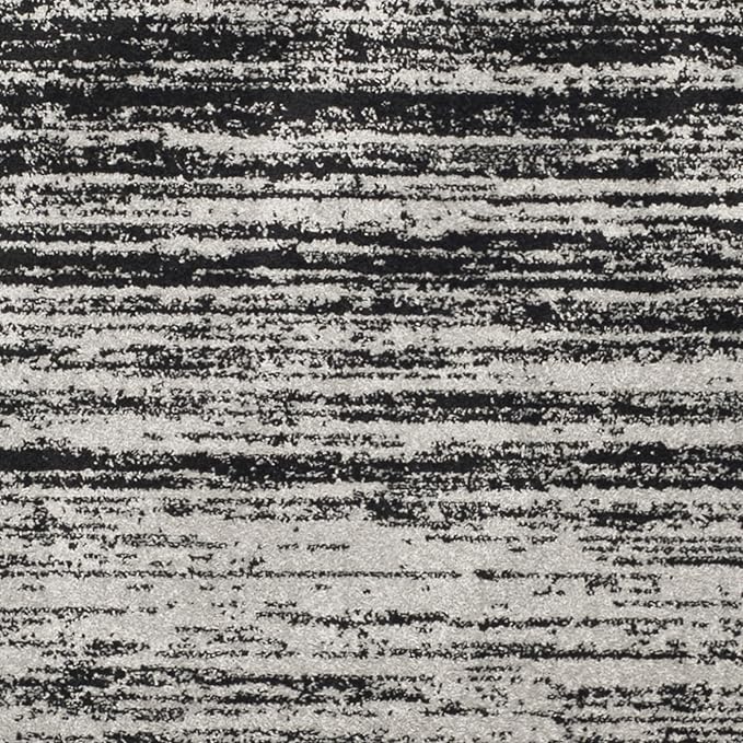 SAFAVIEH Area Rug 9x12 - Adirondack Collection - Large - Silver & Black, Modern Ombre Design, Non Shedding & Easy to Clean, Ideal for Living Room, Bedroom, Office, Dining Space (ADR113A)