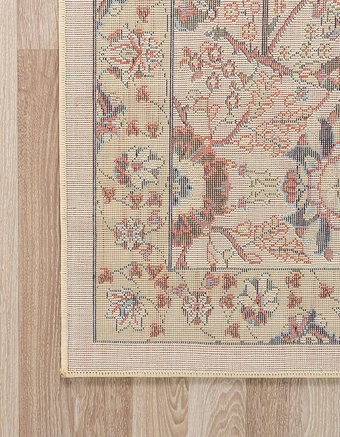 Unique Loom Espahan Collection Area Rug - Cape Cod (2' 2" x 3' 1" Rectangle, Cream/ Black)