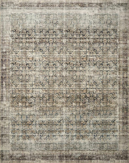 Loloi Amber Lewis Morgan Collection MOG-02 Navy/Sand 2'-3" x 7'-6" 38" Thick Runner Rug feat. CloudPile, Neutral, Room Décor, Vintage Inspired, Livingroom, Bedroom, Dining Area