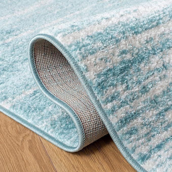 SAFAVIEH Area Rug 10x14 - Adirondack Collection - Large - Aqua & Ivory, Modern Ombre Design, Non Shedding & Easy to Clean, Ideal for Living Room, Bedroom, Office, Dining Space (ADR113J)
