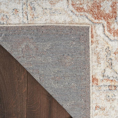 Nourison Home Astra Machine Washable Gold Multicolor 5'3" x 7' Area Rug - Easy Clean, Non Shedding, Bed Room, Living Room, Dining Room, Kitchen (5' x 7')