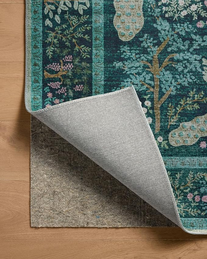 Loloi Rifle Paper Co. Canopy Collection CNP-05 Teal 2'-3" x 5' Accent Rug
