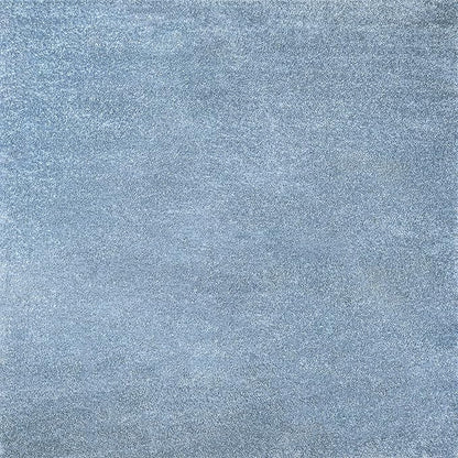 Eyely UES100F-6SQ Supersoft Haze Solid Low-Pile Indoor Area Rug, Coastal, Bohemian, Minimalist, Classic, Casual for Bedroom,Kitchen,Living Room,Non Shedding,Easy-Washing, Blue, 6' Square