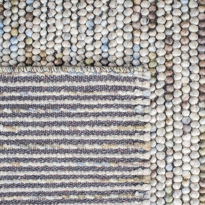 Safavieh Natura Collection Accent Rug - 3' Round, Ivory & Multi, Handmade Wool Blend, Textured Design, Ideal for Living Room, Bedroom, Dining Space (NAT620D)