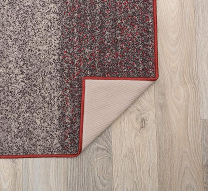 Rugshop Red Modern Geometric Boxes Non-Slip Area Rug Non-Shedding for Living Room, Bedroom and Dining Area, 5'3" x 7'3"