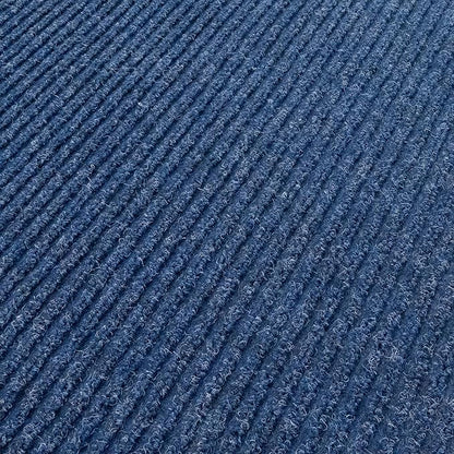 English Home Custom Size Non Slip Striped Design Durable PVC Non Slip Backing Tough Pile Runner Rug for Hallway, Outdoor, Indoor, Commercial, Residential, Pool, Office (Dark Blue, 36" x 12')