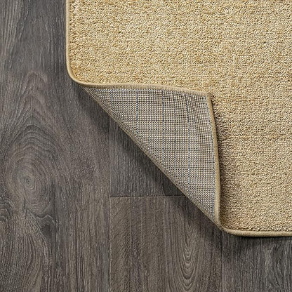 JONATHAN Y Haze Solid Low-Pile Mustard Runner Rug 2x12, Coastal,Bohemian,Minimalist,Classic, Easy-Cleaning for Living Room,Bedroom,Kitchen,Pet Friendly,Non-Shedding (SEU100B-212)