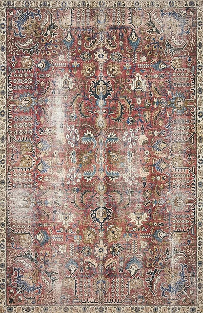 Loloi Chris Loves Julia Jules Collection JUL-01 Merlot/Multi 2'-3'' x 3'-9'', .13" Pile Height, Accent Rug