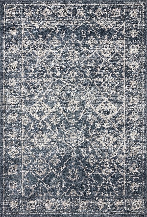 Loloi Magnolia Home by Joanna Gaines Gigi Collection GIG-02 Navy/Stone 9'-2" x 13' Area Rug