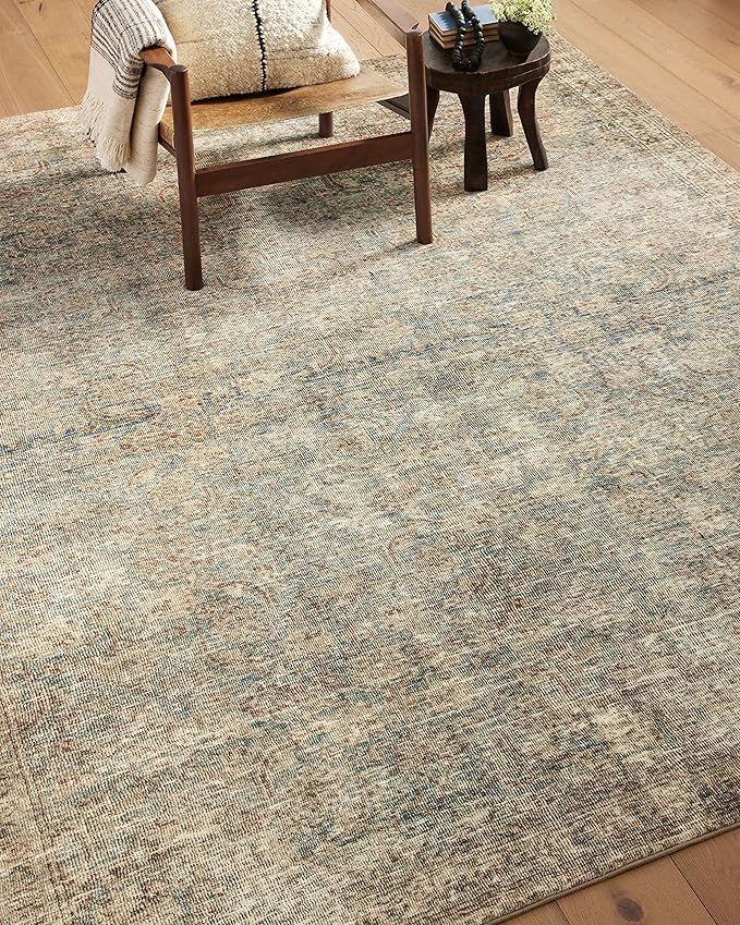 Loloi Amber Lewis Morgan Collection MOG-04 Sea/Sage 2'-3" x 7'-6" 38" Thick Runner Rug feat. CloudPile, Neutral, Room Décor, Vintage Inspired, Livingroom, Bedroom, Dining Area
