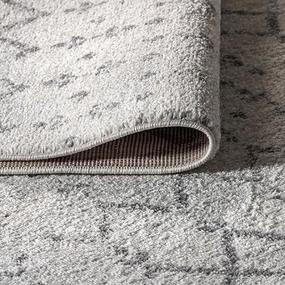 JONATHAN Y Boho Vintage Diamond Cream/Gray Indoor Area Rug 12X15 ft, Moroccan Hype for Living Room, Bedroom, Kitchen, Office, Easy-Cleaning, High Traffic, Pet-Friendly, Non-Shedding (MOH101B-15)