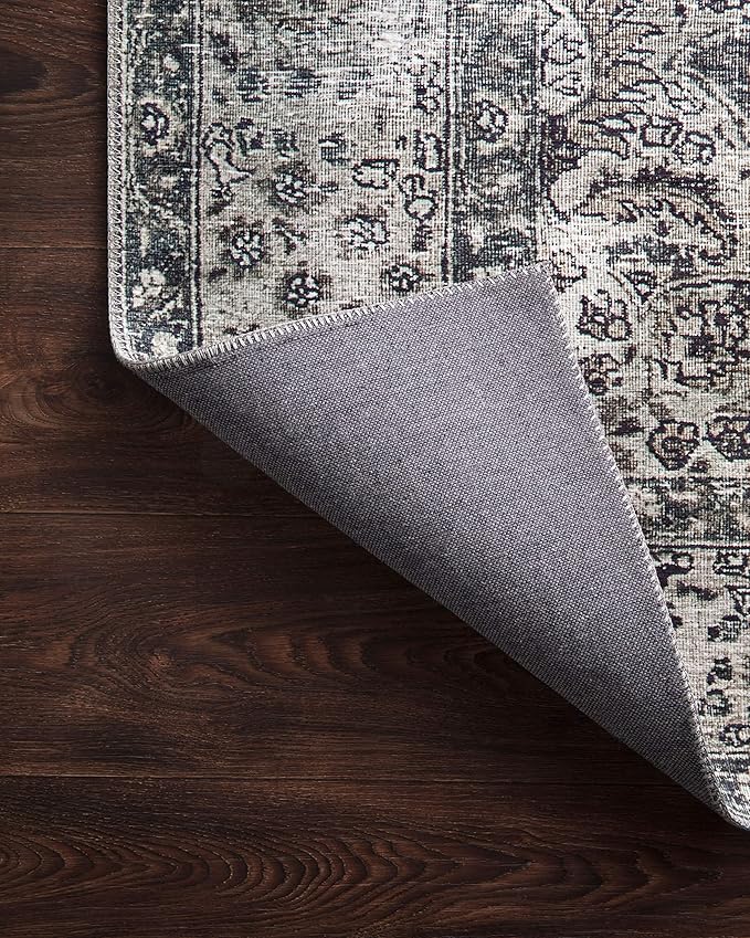 Loloi Layla Collection LAY-06 Taupe/Stone 2'-6" x 7'-6" .13" Thick Runner Rug, Soft, Durable, Vintage Inspired, Distressed, Low Pile, Non-Shedding, Easy Clean, Printed, Living Room Rug