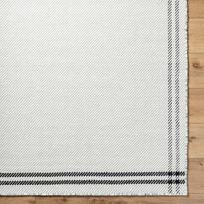 Mark&Day Wool Rugs, 6x9 Janmichael Cottage Light Silver/Black Area Rug, Silver Black Carpet for Living Room, Bedroom or Kitchen (6' x 9')