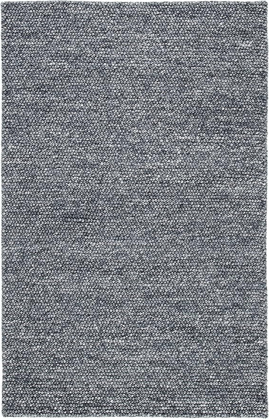 SAFAVIEH Natura Collection Accent Rug - 2' x 3', Dark Grey, Handmade Wool Blend, Textured Design, Ideal for Hallway, Bedroom, Foyer (NAT620H)