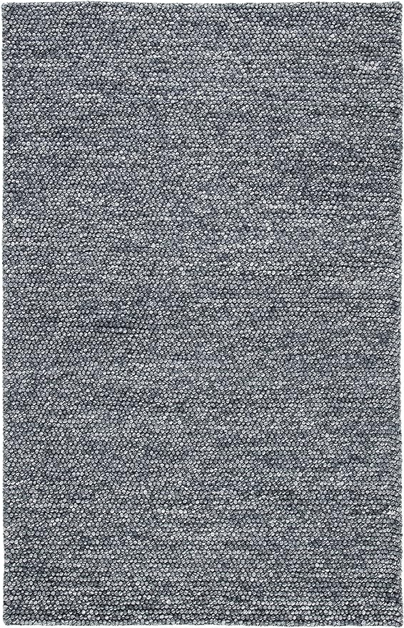 SAFAVIEH Area Rug 5x8 - Natura Collection - Dark Grey, Handmade Wool Blend, Textured Design, Ideal for Living Room, Bedroom, Dining Space (NAT620H)