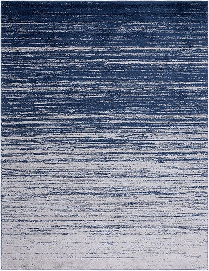 SAFAVIEH Area Rug 11x15 - Adirondack Collection - Large - Navy & Grey, Modern Ombre Design, Non Shedding & Easy to Clean, Ideal for Living Room, Bedroom, Office, Dining Space (ADR113E)