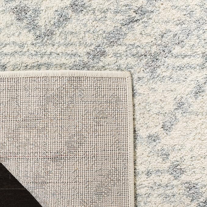 SAFAVIEH Area Rug 8x10 - Adirondack Collection - Large - Ivory & Light Blue, Geometric Trellis Pattern, Non-Shedding & Easy Cleaning, Ideal for Living Room, Bedroom, Office, Dining Space (ADR131T)