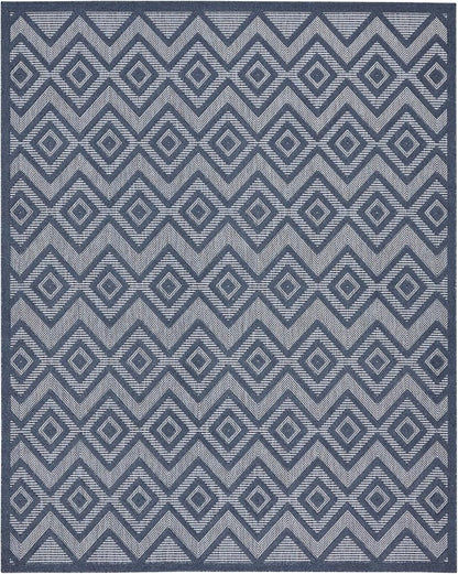 Nourison Home Versatile Navy Blue 7' x 10' Area Rug - Easy Clean, Non Shedding, Bed Room, Living Room, Dining Room, Kitchen (7' x 10')