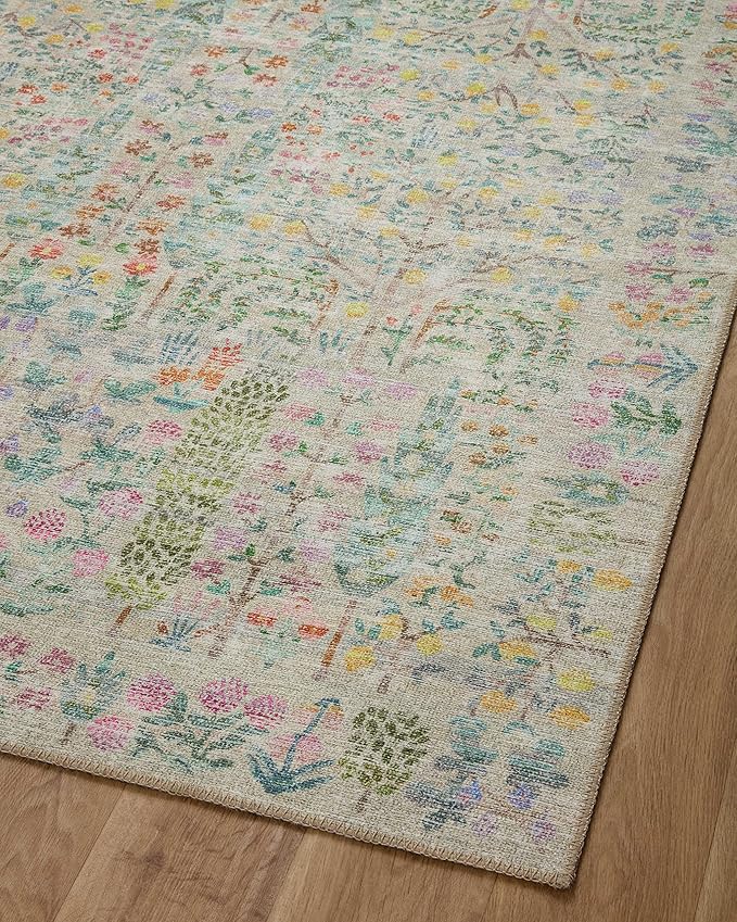 Loloi Rifle Paper Co. Maison Collection MAO-07 Khaki 8'-4" x 11'-6", .19" Pile Height, Area Rug