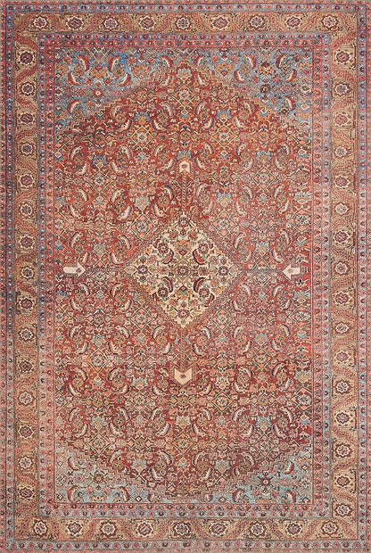 Loloi Loren Collection LQ-06 Red/Multi 3'-6" x 5'-6" Accent Rug