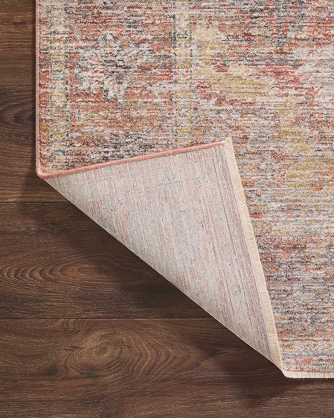 Loloi Magnolia Home by Joanna Gaines Millie Collection MIE-04 Sunset/Multi 2'-3" x 3'-10", .25" Pile Height, Accent Rug