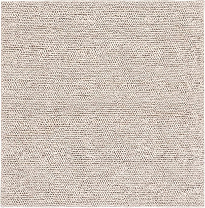 SAFAVIEH Natura Collection Area Rug - 6' Square, Beige, Handmade Wool Blend, Textured Design, Ideal for Living Room, Bedroom, Dining Space (NAT620B)