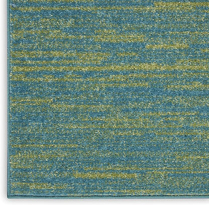 Nourison Home Nourison Essentials Blue Green 7' x 10' Area Rug - Easy Clean, Non Shedding, Bed Room, Living Room, Dining Room, Kitchen (7' x 10')