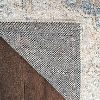 Nourison Home Astra Machine Washable Denim Multicolor 3'3" x 5' Area Rug - Easy Clean, Non Shedding, Bed Room, Living Room, Dining Room, Kitchen (3' x 5')