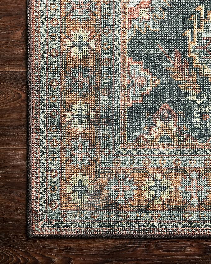 Loloi II Skye Collection SKY-10 Sea/Rust 7'-6" x 9'-6" Area Rug