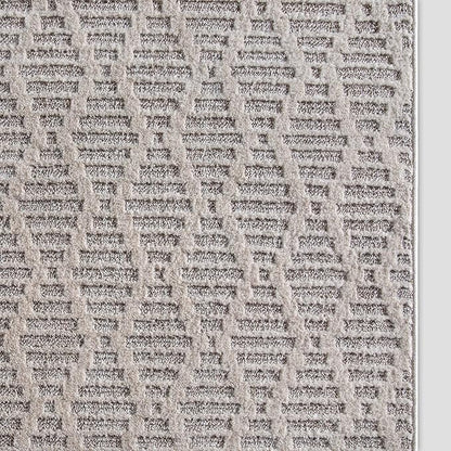 Well Woven Custom Size Hallway & Stair Runner- Harlow Babylon Taupe 31 Inches Wide x 16 Feet Long Runner (31" x 16') Runner Rug - Moroccan Diamond Pattern, Ultra-Soft, Easy-Clean