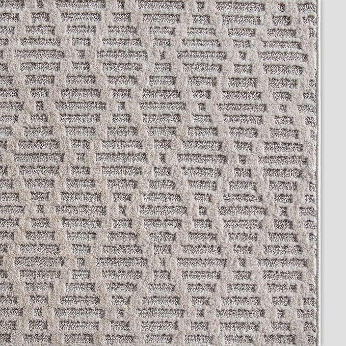Well Woven Custom Size Hallway & Stair Runner- Harlow Babylon Taupe 31 Inches Wide x 21 Feet Long Runner (31" x 21') Runner Rug - Moroccan Diamond Pattern, Ultra-Soft, Easy-Clean